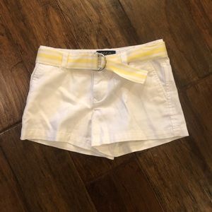 Cute White Polo Girl’s Shorts